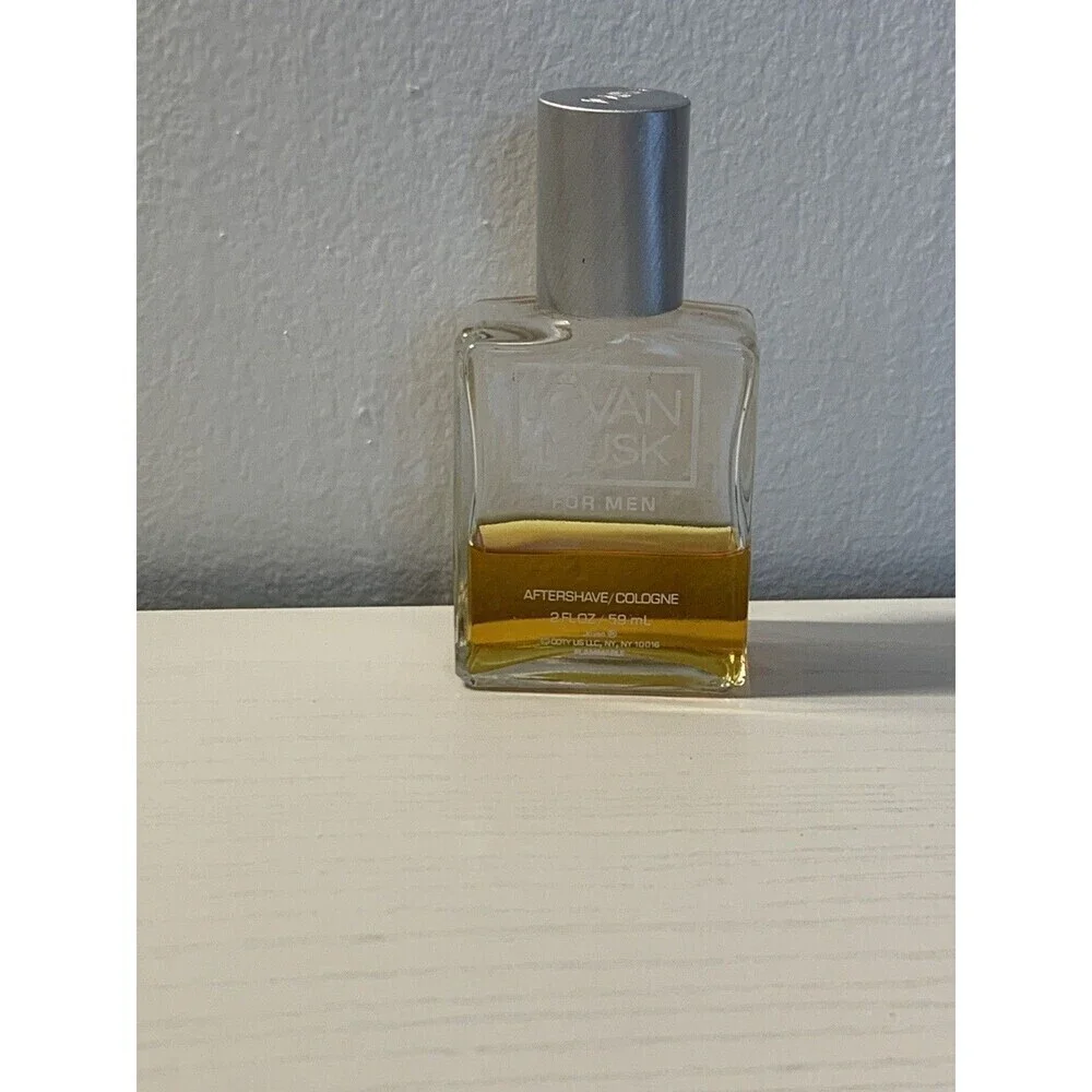 VTG JOVAN MUSK FOR MEN After Shave / Cologne 2 oz. COTY 40% Glass Discontinued